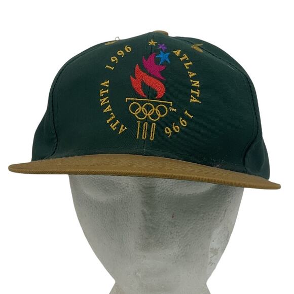LOGO Other - Vintage Atlanta 1996 Olympics Snapback Green Hat Men's One Size Cotton Preowned